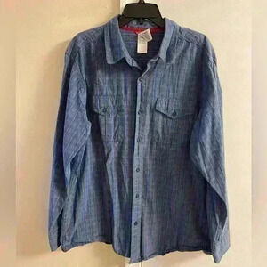 The north face‎ men’s plaid double breasted button up shirt casual. XL